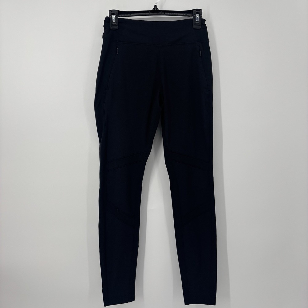 Athleta Highline Hybrid Summiter Leggings #158825 Womens Size 4 Black Hiking